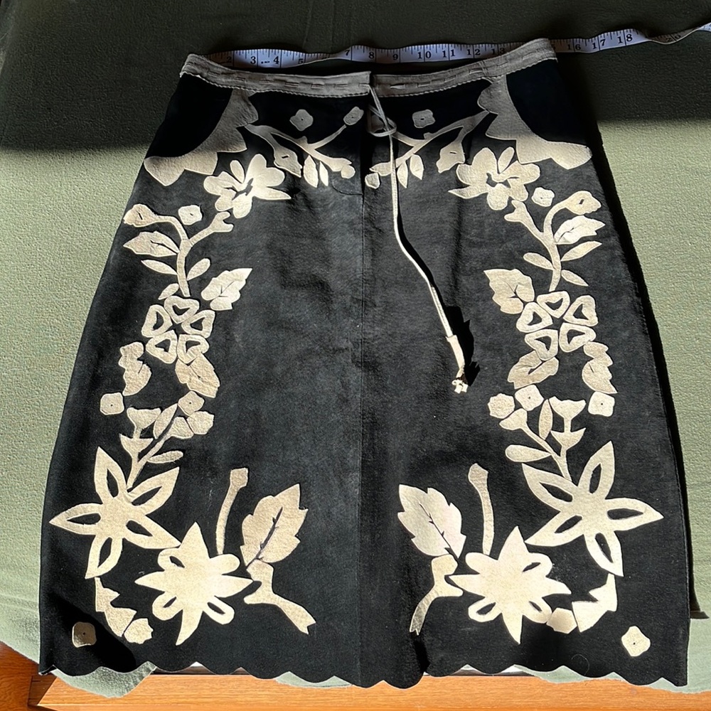 Suede Detailed Skirt
